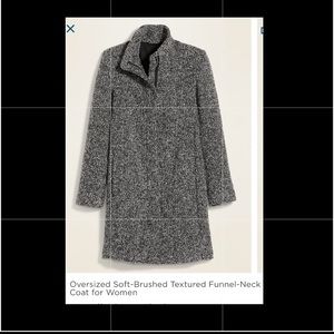 Beautiful Old Navy LARGE Black Marl Coat Worn 2x